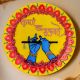 Handcrafted Yellow Krishna Wall Hanging